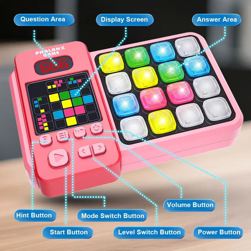 Children's Palm Puzzle Challenge Game Machine Speed Push Press and Play Logic Thinking Fidget Sensory Toy Christmas Gift